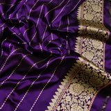 Purple Color Pure Katan Silk Handwoven Banarasi Saree