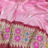Pink Colour Pure Tissue Silk Handwoven Banarasi Saree