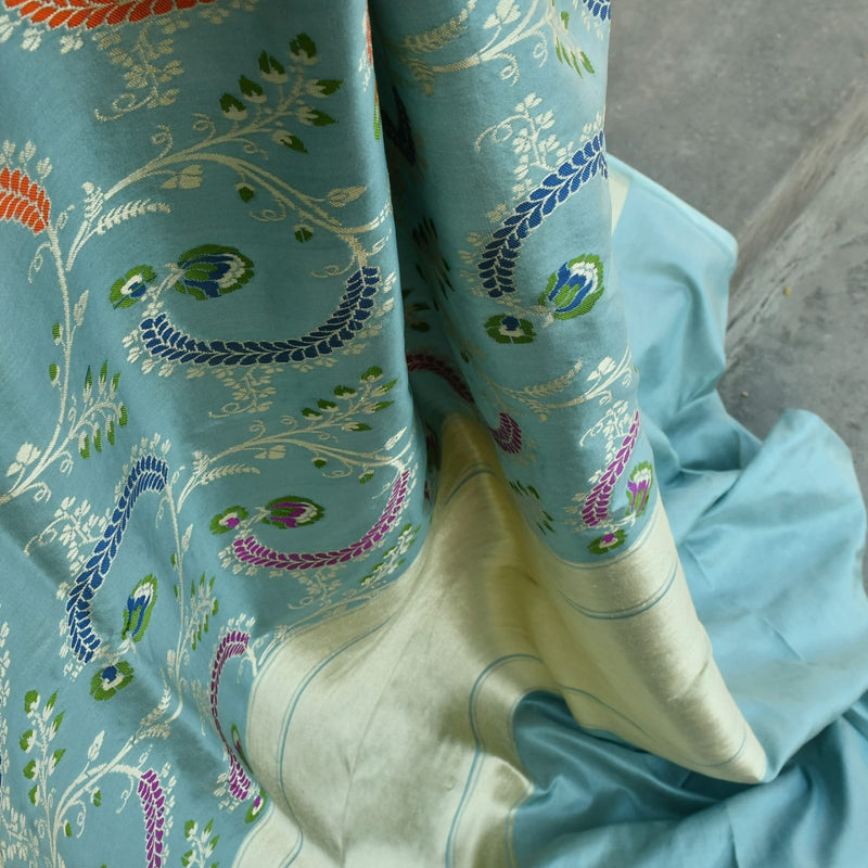 Pure Katan Silk Handwoven Banarasi Saree