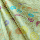 Pastel Color Pure Katan Silk Handwoven Banarasi Saree