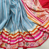 Sky Blue Colour Kora Silk Handwoven Banarasi Saree