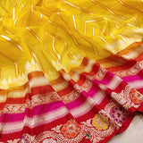 Yellow Colour Kora Silk Handwoven Banarasi Saree