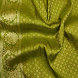 Mehandi Green  Colour Pure Katan Silk Handwoven Banarasi Saree