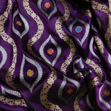 Purple Color Pure Katan Silk Handwoven Banarasi Saree