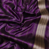 Purple Color Pure Katan Silk Handwoven Banarasi Saree