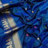 Blue Colour Katan Silk Handwoven Banarasi Saree
