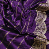 Purple Color Pure Katan Silk Handwoven Banarasi Saree