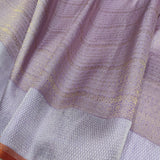 Lavender Color Pure Katan Silk Handwoven Banarasi Saree