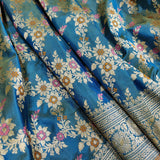 Dual Shade Pure Katan Silk Handwoven Banarasi Saree