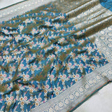 Dual Shade Pure Katan Silk Handwoven Banarasi Saree