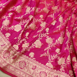 Pink Color Pure Katan Silk Handwoven Banarasi Saree