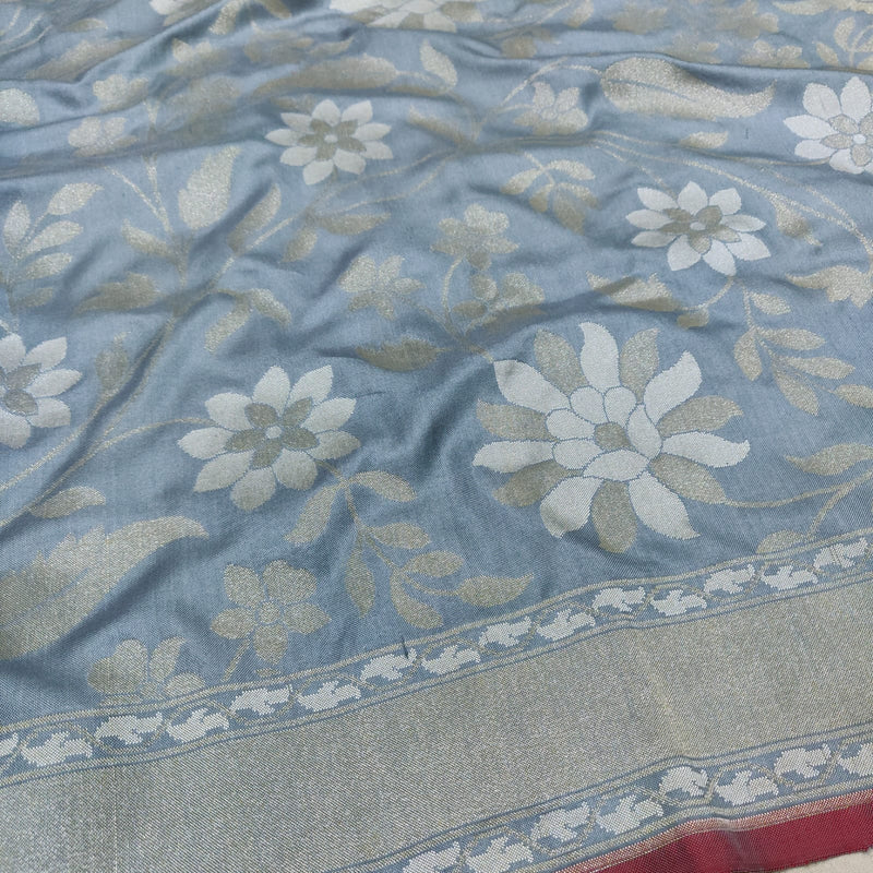 Katan Silk Ektara jamdani Banarasi saree