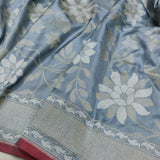 Katan Silk Ektara jamdani Banarasi saree