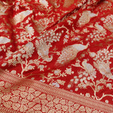 Red Color Pure Katan Silk Handwoven Banarasi Saree