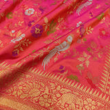 Dual Shade Pure Katan Silk Handwoven Banarasi Saree