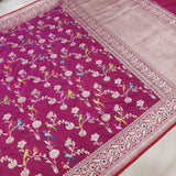 Magenta Color Pure Katan Silk Handwoven Banarasi Saree