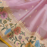 Light Pink Colour Kora Silk Handwoven Banarasi Saree