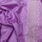 Lavender Colour Katan Silk Ektara jamdani Banarasi saree