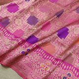 Multicolor Pure Katan Silk Handwoven Banarasi Saree