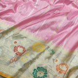 Light Pink Colour Pure Katan Silk Handwoven Banarasi Saree