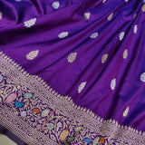 Dual shade Pure Katan Silk Handwoven Banarasi Saree