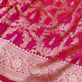 Pink Color Pure Katan Silk Handwoven Banarasi Saree