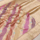 Pure Katan Silk By Tissue Handwoven Banarasi Saree
