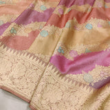 Pure Katan Silk By Tissue Handwoven Banarasi Saree