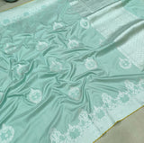 Pastel Color Katan Silk Handwoven Banarasi Saree