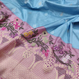 Sky Blue Color Pure Katan Silk Handwoven Banarasi Saree