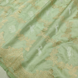 Pastel Green Colour Pure Katan Silk Handwoven Banarasi Saree