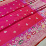 Pink Colour Pure Katan Silk Handwoven Banarasi Saree