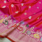 Pink Colour Pure Katan Silk Handwoven Banarasi Saree