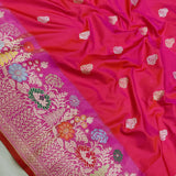Pink Colour Pure Katan Silk Handwoven Banarasi Saree
