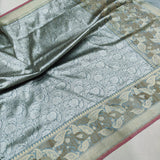 Pure Katan Silk Handwoven Tanchoi Banarasi Saree