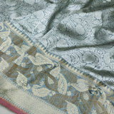 Pure Katan Silk Handwoven Tanchoi Banarasi Saree