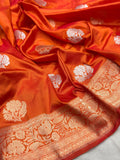 Dual Shade Pure Katan Silk Handwoven Banarasi Saree