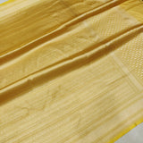 Yellow Colour Pure Katan Silk Handwoven Tanchoi Banarasi Saree