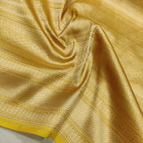 Yellow Colour Pure Katan Silk Handwoven Tanchoi Banarasi Saree