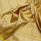 Yellow Colour Pure Katan Silk Handwoven Tanchoi Banarasi Saree