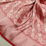Red Colour Pure Katan Silk Handwoven Tanchoi Banarasi Saree