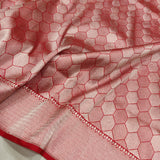 Red Colour Pure Katan Silk Handwoven Tanchoi Banarasi Saree