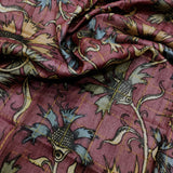 Handpainted Srikalahasti kalamkari saree.