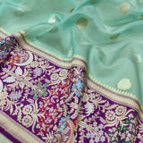 Pure Kora Silk Handwoven Banarasi Saree