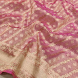 Dual Shade Pure Tissue Silk Handwoven Banarasi Saree
