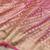 Dual Shade Pure Tissue Silk Handwoven Banarasi Saree
