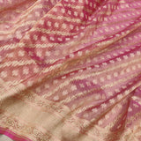 Dual Shade Pure Tissue Silk Handwoven Banarasi Saree