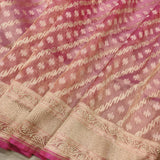 Dual Shade Pure Tissue Silk Handwoven Banarasi Saree