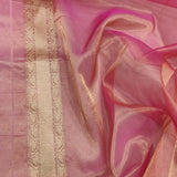 Dual Shade Pure Tissue Silk Handwoven Banarasi Saree