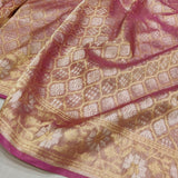 Dual Shade Pure Tissue Silk Handwoven Banarasi Saree